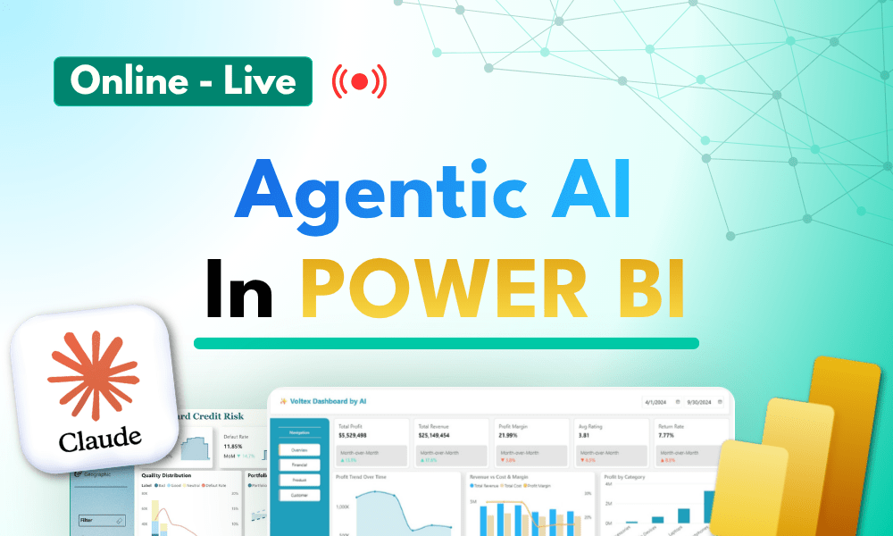 Dashboard Power BI do hệ AI Agent dựng ra, sản phẩm cuối khóa Agentic AI in Power BI